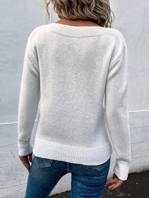 Sweter ozdobny z paciorkami