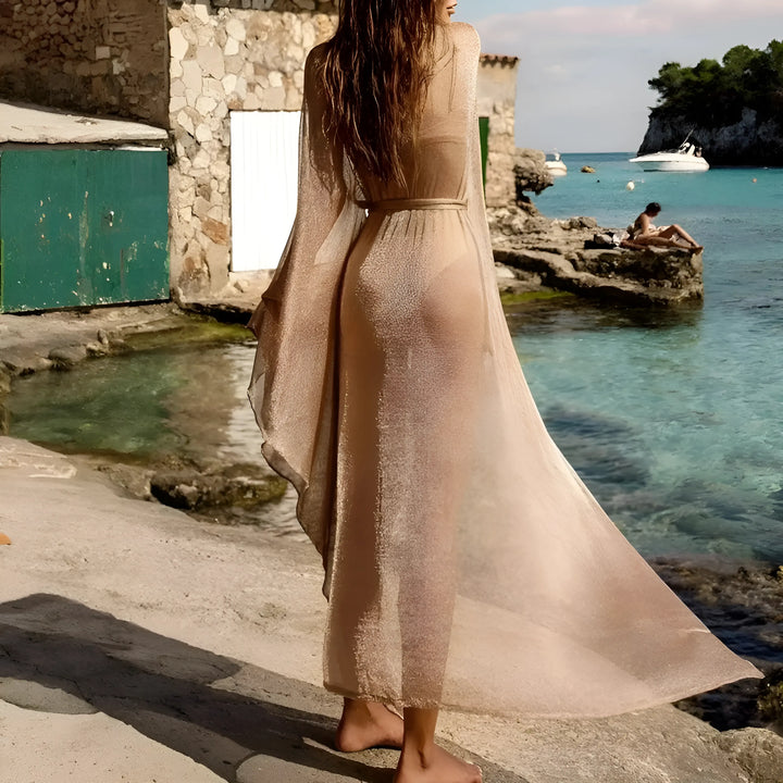 Błyszczące kimono plażowe