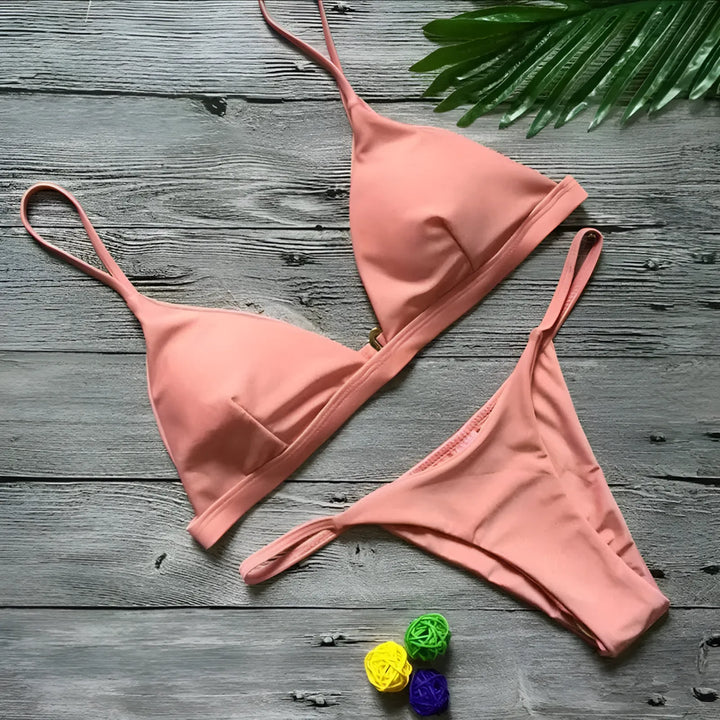 Dwuczęściowy strój kąpielowy bikini z trójkątnymi miseczkami
