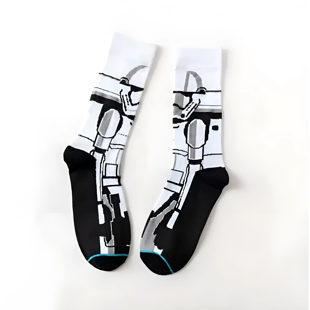 Długie skarpetki męskie z bohaterami Star Wars