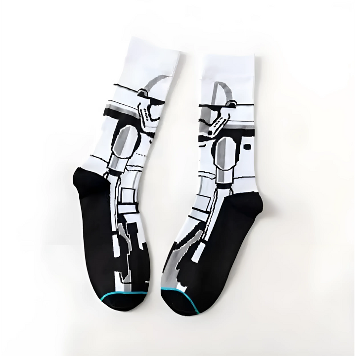 Długie skarpetki męskie z bohaterami Star Wars