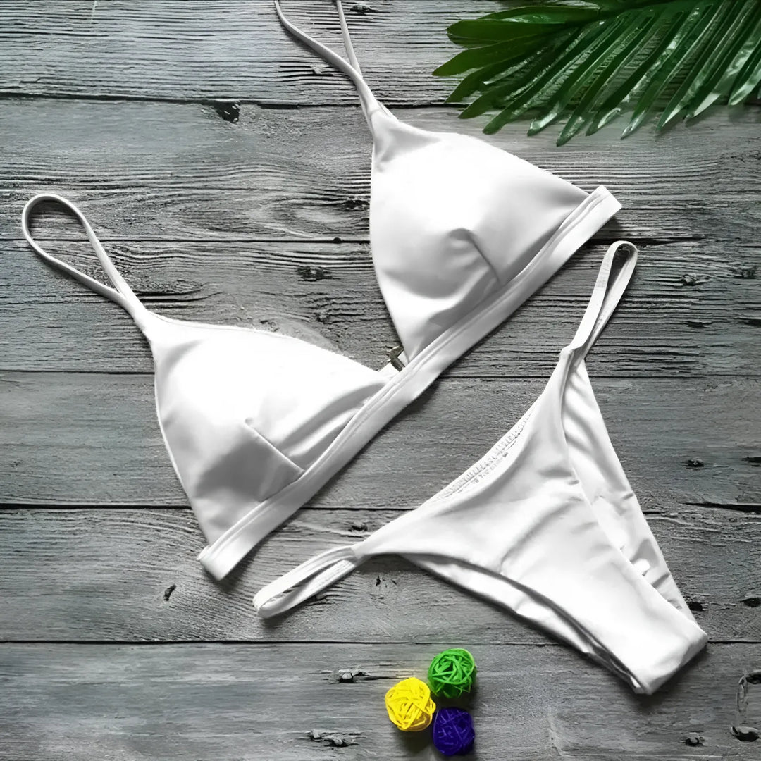 Dwuczęściowy strój kąpielowy bikini z trójkątnymi miseczkami