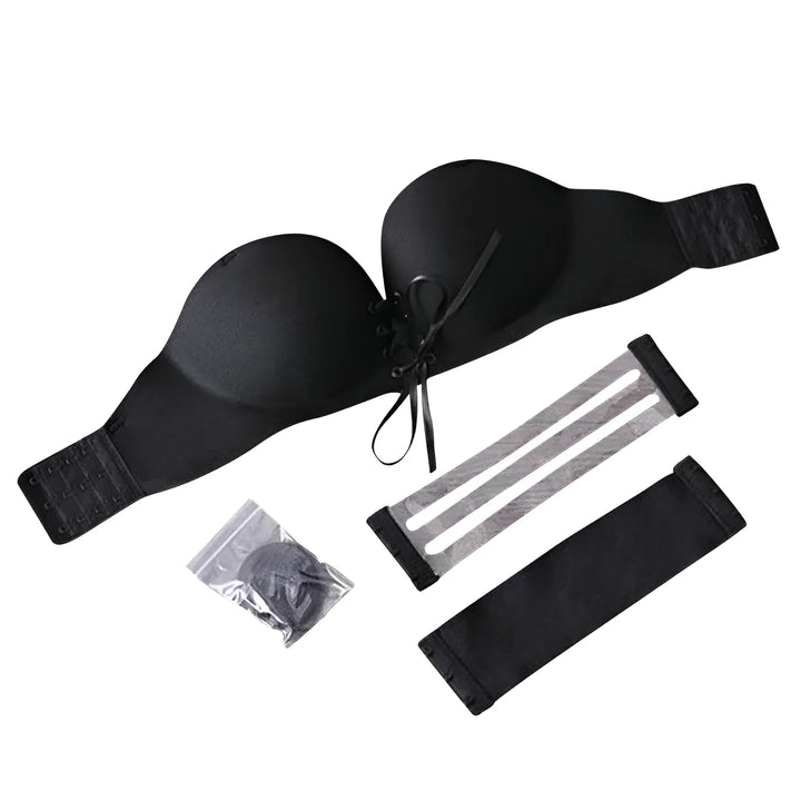 Biustonosz push-up z ściągaczem i zdejmowanymi ramiączkami