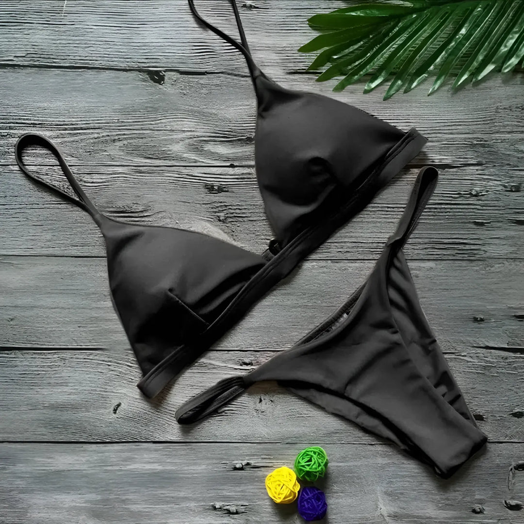 Dwuczęściowy strój kąpielowy bikini z trójkątnymi miseczkami