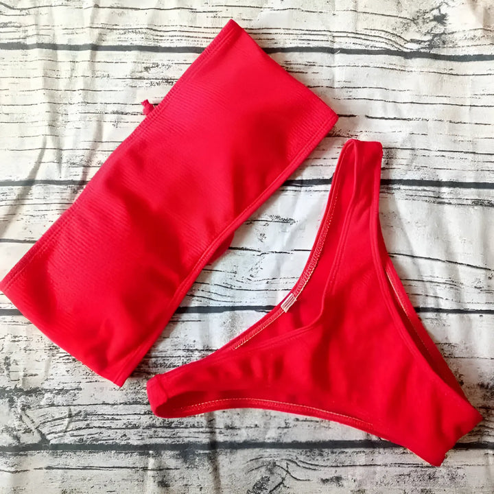 Dwuczęściowy strój kąpielowy bikini bandeau