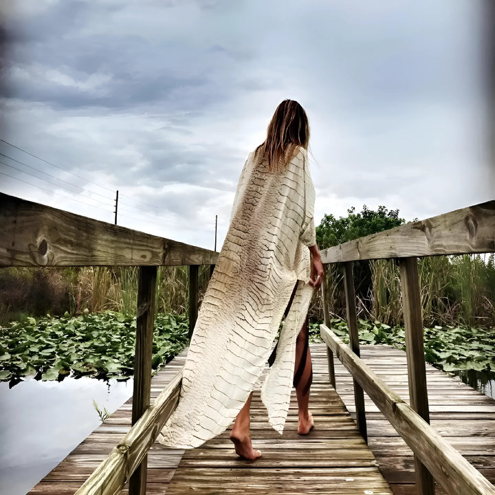 Kimono plażowe w zwierzęcy wzór