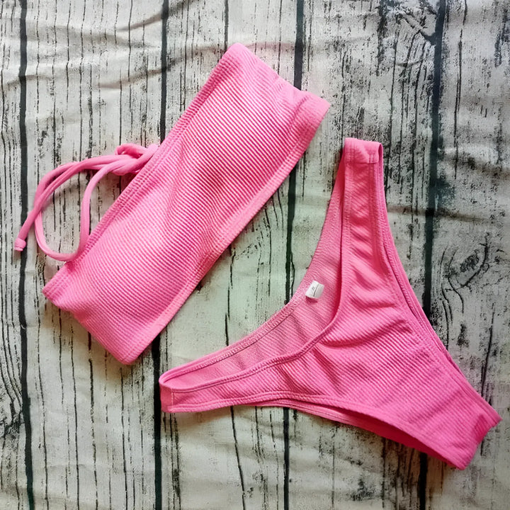 Dwuczęściowy strój kąpielowy bikini bandeau