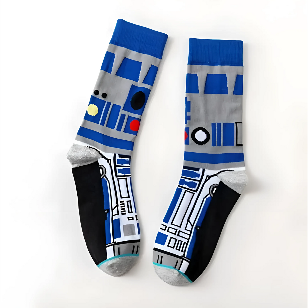 Długie skarpetki męskie z bohaterami Star Wars