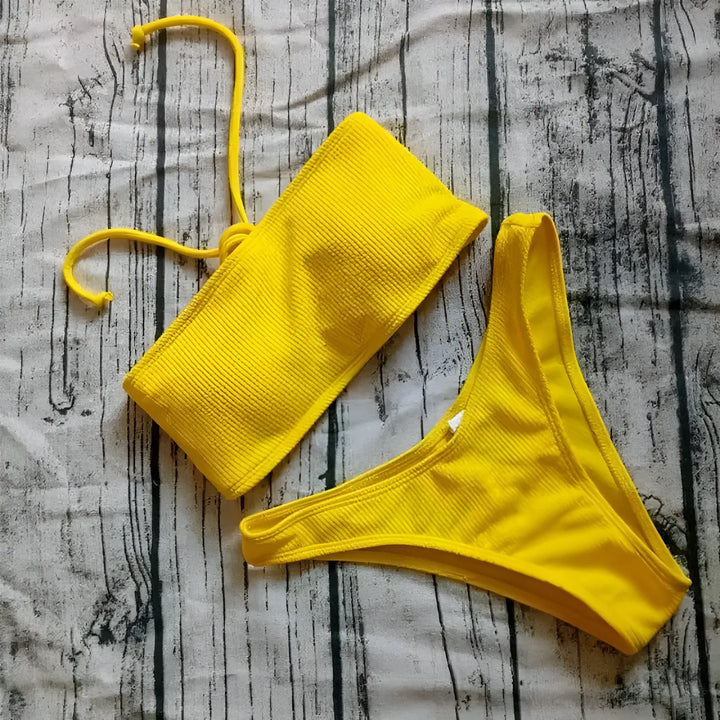 Dwuczęściowy strój kąpielowy bikini bandeau