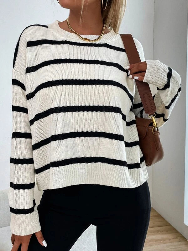 Sweter luźny z dzianiny